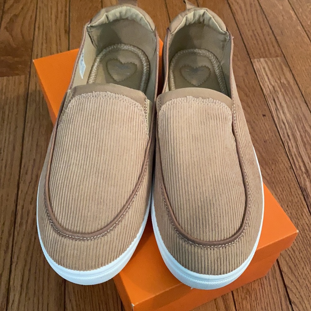 Rocket Dog Natural Flaxville Corduroy Savvy Slip-On Sneaker/Size 9 - Picture 5 of 6